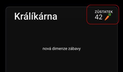 Zustatek na účtě